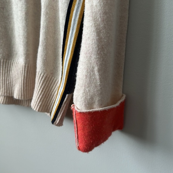 Skies Are Blue color block wool blend lightweight sweater M - Picture 2 of 8